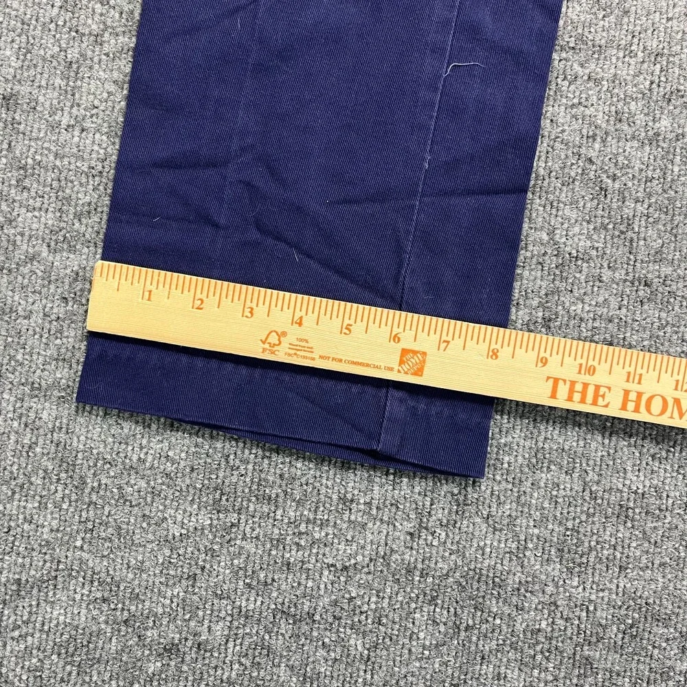 Cintas Work Chino Pants Men's Navy Blue Mid Rise Straight Zip Fly - 30x29.5